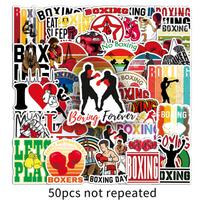 50 Boxing Sports Competition Sticker Sheets for Creative Decoration and Bullet Journals
