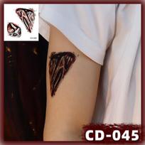 Waterproof Halloween Prank Tattoo Stickers: Realistic Scary Spider, Bloody Cartoon Faces for Kids Size 75x80mm