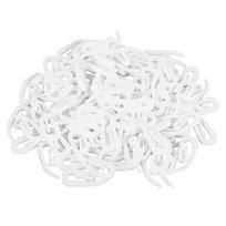 100 vnt./rinkinys Užuolaidų kabinimo kabliukai žiedai Langų užuolaidų pakabinimo kabliukai Baltas plastikas Užuolaidų kabliukas Namams Biurui Užuolaidų priedai