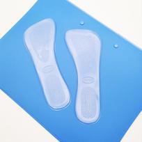 High-Heeled Silicone Massage Insoles with Transparent Shock-Absorbing Particles - Three-Quarters PU Pad skaidri