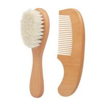 2Pcs/Set Baby Safety Wooden Hair Brush Comb Woolen Care Massage Grooming Tool