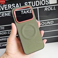 For Nothing Phone 4a Pro Case New Style Magnetic For MagSafe Nylon PU Leather Silicone Hard Cover Fingerprint-Resistant Shell Nothing Phone (4a) Pro žalia