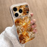 ins wind and sun are suitable for Apple 17 mobile phone case iPhone15Pro all-inclusive 16Pro leather pattern anti-drop advanced sense Apple 11