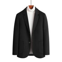 Slim-fit Classic Two-button Young Men's Casual Korean Version of Solid-color Suit 170 juoda