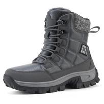 Poros žiemos batai pliušiniai šilti sniego batai vandeniui atsparūs medvilniniai batai kasdieniai aukštakulniai batai žiemos žygio batai žiemos unisex Botas 36 pilka spalva