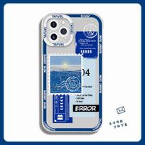 European and American ins style stamp Apple 16Pro mobile phone case 14Plus transparent anti-drop protective case iPhone17 soft case Apple 17