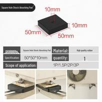 Brother Rubber Shock Absorbing, Soundproof Pad for Air Conditioner Outdoor Unit Bracket - Noise Reduction Soft Square Pad.
