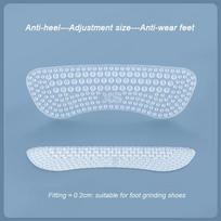 Silicone Heel Grips, Anti-Slip Heel Cushions Inserts Pads, Upgraded Heel Stickers, Foot Care Protector for Men & Women gray