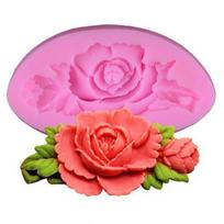 Rose Flower Shape Silicone Fondant Cake Mold one size