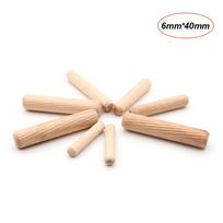100 vnt. kaiščių medinių kaiščių gofruotų medinių kaiščių rinkinys iš 100 vnt. 6mm x 40mm