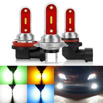 1PC H11 H7 LED šviesa Geltona Balta Mėlyna Žalia 9006 HB4 9005 HB3 H8 LED lemputės Automobilio Automobilio Lemputė H9 Auto DRL Rūko žibintas 12V 6000K 3000K 8000K H7 balta