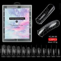120 vnt/dėžutė Nail Art Scale Greita fototerapija Crystal Extended Nail Gel Form Pilnas padengimas Akrilo Grožio DIY įrankiai