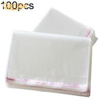 100 vnt skaidrūs lipnūs sandarūs plastikiniai maišeliai 6*8cm