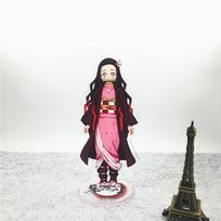 Žaidimas Anime Demon Slayer Blade Nidou Tanjiro Akrilinis Cosplay Stovas Akrilo figūrų stovas Dažytas Stalo dekoro Ornamentas Dovana black