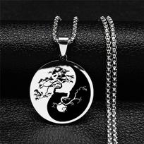 Norse Vikings Rune Amulet Pakabukas Kaklo papuošalas Gyvybės medžio karoliai