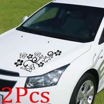 Naujas 2x Butterfly Flower Vinyl Car Graphics lango lipduko lipduko dekoras