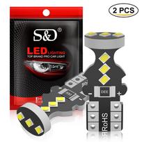 2vnt W5W T10 Led lemputės Canbus 2016 9SMD 6000K 168 194 Led 5W5 automobilio salono kupolo nuskaitymo valstybinio numerio ženklo apšvietimas auto bagažinės šoninių durų lempa mėlyna