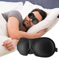 Sagit 3D paakių kaukė, skirta miegui ir miegui moterims, vyrams, naktinė miego kaukė šoniniams miegamiesiems One Size juoda