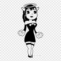 Alice Angel Bendy And The Ink Machine Joey Drew Studio Lyginimo plokštelės Šilumos perdavimo spausdinimo vinilo lopai Lipdukas drabužiams Pasidaryk pats aplikacijos Skalbiami lopai