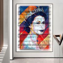 Modernūs Pop Drobės Meno Paveikslai Karalienė Elžbieta II Plakatas Vintažinių Knygų Spaudiniai Sienų Menas Paveikslas Svetainė Namų Dekoravimas 21x30 No Frame
