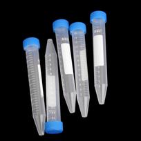 5 vnt. plastikinio graduoto cilindro centrifuginio vamzdelio laboratorinis tyrimas su dangteliais 15ml white