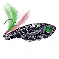 Žvejybos masalo šaukštas lydekai 50 mm su „Treble Hook Woble Metal Hard Bait Vib Spoonbait Tackle“ B gray