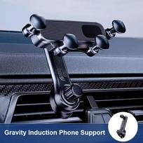 SEAMETAL Gravity automobilio telefono laikiklis oro ventiliacijos spaustuko laikiklis mobiliojo telefono stovas automobilyje GPS palaikymas, skirtas iPhone 13 12 Pro Xiaomi Samsung 1pc juoda