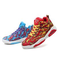 Men's Sports And Leisure Dad's Shoes Fly Woven Breathable Running Shoes 39 mėlyna/raudona