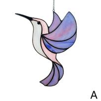 Ukrainos vitražas Hummingbird Suncatcher Garden Kabantis meno pakabukas NAUJIENA violetinė