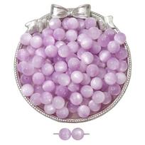 Dervos imitacijos katės akių karoliukai pakabukai papuošalų radiniams „pasidaryk pats“ karoliai apyrankių priedai 8mm 10pcs šviesi violetinė