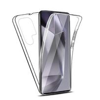 360 skaidrus dvigubas viso dangčio dėklas, skirtas Samsung Galaxy A55 A35 A25 A15 A05S A54 A34 A24 A14 A04S S23 S24 Ultra Plus FE minkšto silikono priekiniai galiniai dėklai For Samsung S24 Ultra gryna