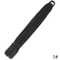MERISIHAIR Sintetiniai spalvingi plaukai, pinti uodegos priauginimai ponio uodegoje ir ilga pynė su elastine juostele 65cm