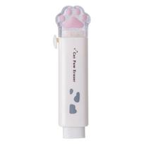 Cute Cat Paw Erasers Kawaii Retractable Push Pull Rubber Erasers Wipe Clean Correction Tools Kids Toys School Office Supplies balta