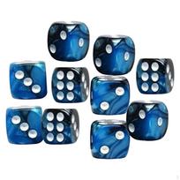 Pack of 1 Sided Dices Set Opaque Bar Toys D6 12mm for DND RPG Board Game Math Teaching Classroom Black Blue gray