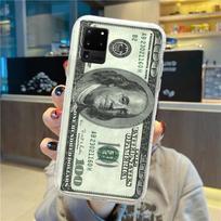 U.S. Dollar Money Phone Case For Samsung Galaxy S10 S21 S22 Plus Ultra A91 A51 A21S A12 Transparent Phone Cover Galaxy Note10 Pro gray