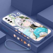 Genshin Impact Nahida HUTAO For Huawei Y9S Y9A Y9 Y6 Nova Y70 9 8 P50 P40 P30 P20 Pro Lite E 5G Liquid Left Rope Phone Case Y9A 2020