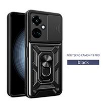 Smūgiams atsparus šarvuotas dėklas Tecno Camon18 19 20 4G 5G, telefono dėklas su automobiliniu laikikliu Infinix Hot40 30 20 12 11, kameros objektyvo apsauga Tecno Camon 18 juoda