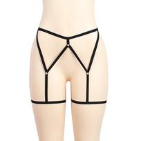 1 vnt. Nešiojamas bondage kojų diržas, kelnaitės, apatinis trikotažas, aukštu liemeniu, universalus, moteriškas, seksualus, elastingas, kojų raištis S