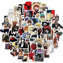 50 vnt Anime DEATH NOTE Graffiti lipdukai „pasidaryk pats“ motociklo bagažo gitaros riedlentė Animacinis šaunus klasikinis žaislų lipdukas vaikams