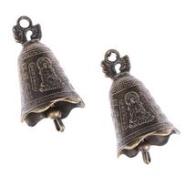 Antikvarinis varpas Kinijos mini skulptūra Pray Guanyin Buddha Bell Shui Feng Bell