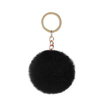 8 cm Imitation Rabbit Ball Keychain pakabukas Imitation Ball Keychain Priedai One Size juoda