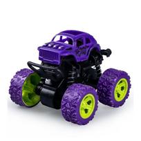 Farmer Stunt Car Inertia 4x4 Dual Inertia Stunt Green Clipbing 360° Spin Flip Shock Sustorėjusios padangos Visureigio motorolerio žaislinis automobilis kaip Helovino dovana 1pcs violetinė
