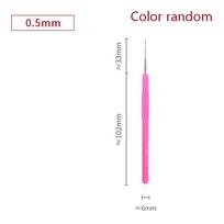 1 vnt mezgimo adatos Mažos nėrinių siūlų pynimo guminės rankenos nėrimo kabliukai adatos 0,5–2,5 mm 0.5mm