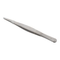 Sidabrinės nerūdijančio plieno ilgos maisto žnyplės Tiesūs pincetai Restoranas Kitchen_Tool 18cm white