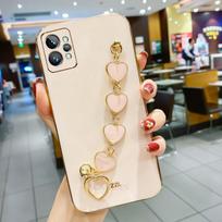 Prabangi dengta grandinėlė su meilės širdelės apyranke dėklas ant Oppo Realme Gt Neo 2 3 3T Master Edition C21y 2t 5G dangtelis Neo2 Realme C21y