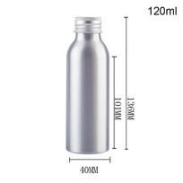 30ml-250ml Sidabrinis Aliuminio Buteliukas su Užsukamu Dangteliu Kvepalų Kosmetikos Toniko Vandens Buteliukas Kelioninis Nešiojamas Papildomas Buteliukas 120ml
