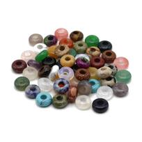 5vnt/pak. Abacus karoliukai 5x10mm natūralaus raudono agato tigro akies ametistai rožinio kvarco karoliukai papuošalams gaminti pasidaryk pats karoliai apyrankė 5x10mm-5pcs black
