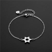 Vyriškas Dovydo žvaigždės apyrankė Titano plieno žydų simbolių apyrankė Vyriški religiniai amuletai Papuošalai Dovanos