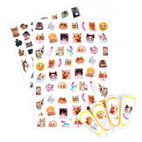 2 Sheets Cute Cat Paw Nail Art Stickers, Self-Adhesive Nail Decals for Manicure Decoration
