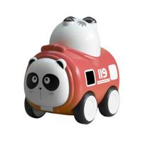 Animacinis gyvūnas atitraukiamas automobilio žaislas su švilpuku paspausk ir važiuok tigras panda kiaulė lokys sunkvežimio žaislas mažiems vaikams berniukams mergaitėms edukacinis inercinis gyvūnų transporto priemonės žaislas raudona
